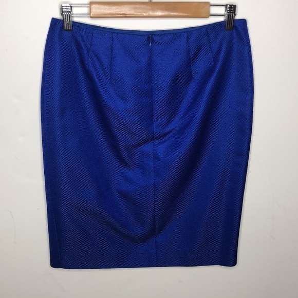 Escada Blue Metallic Skirt - Picture 6 of 11